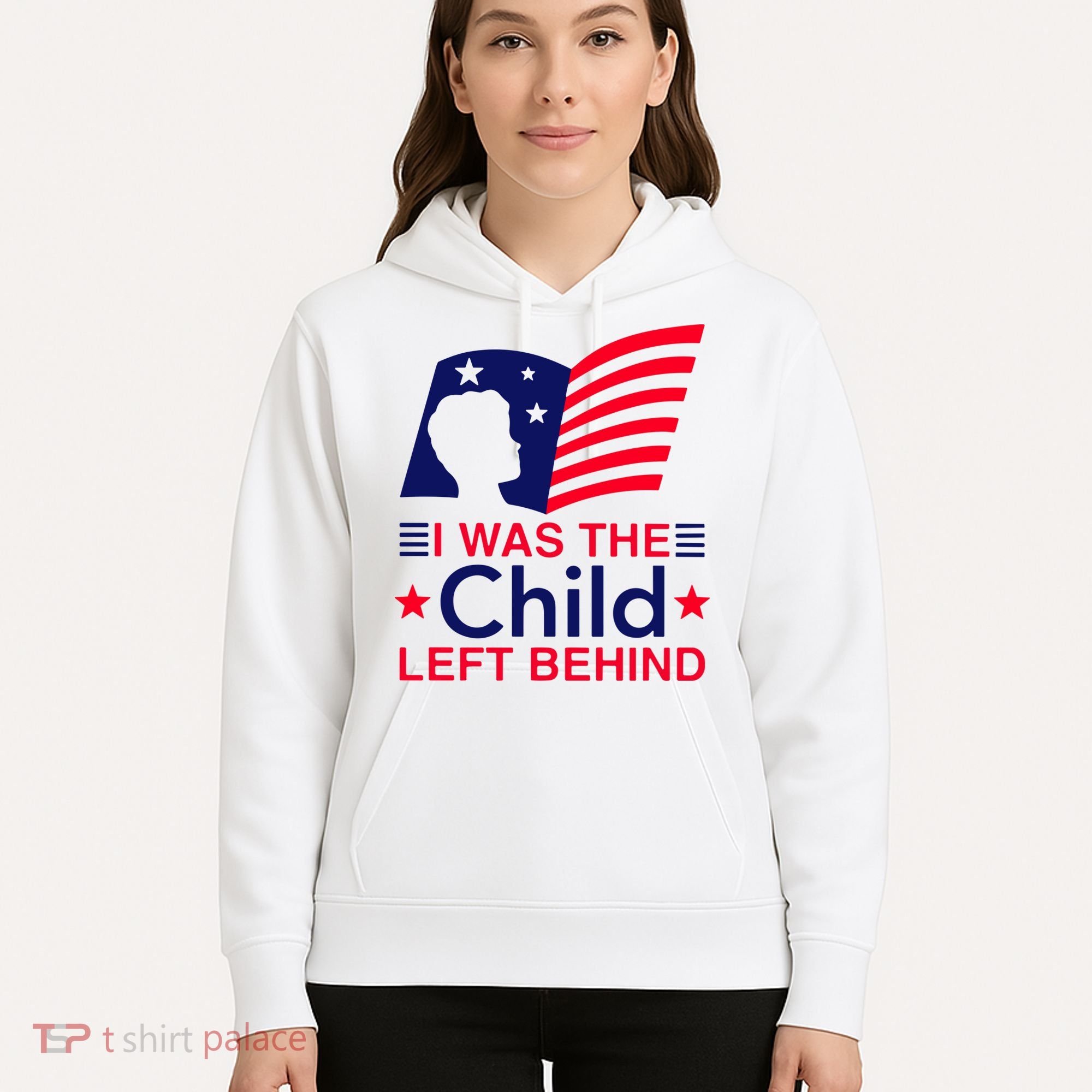 I Was The Child Left Behind Us Flag Hoodie