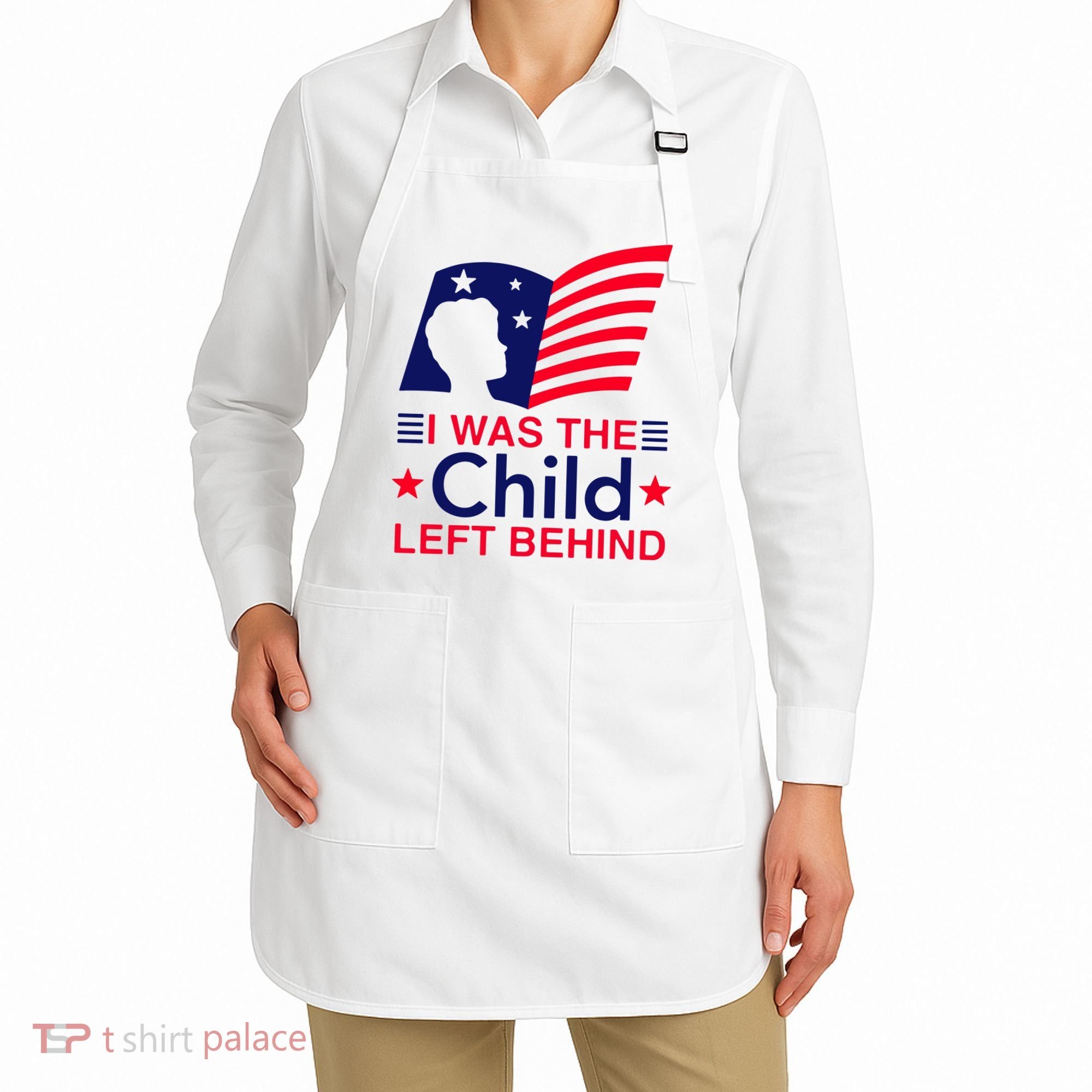 I Was The Child Left Behind Us Flag Apron