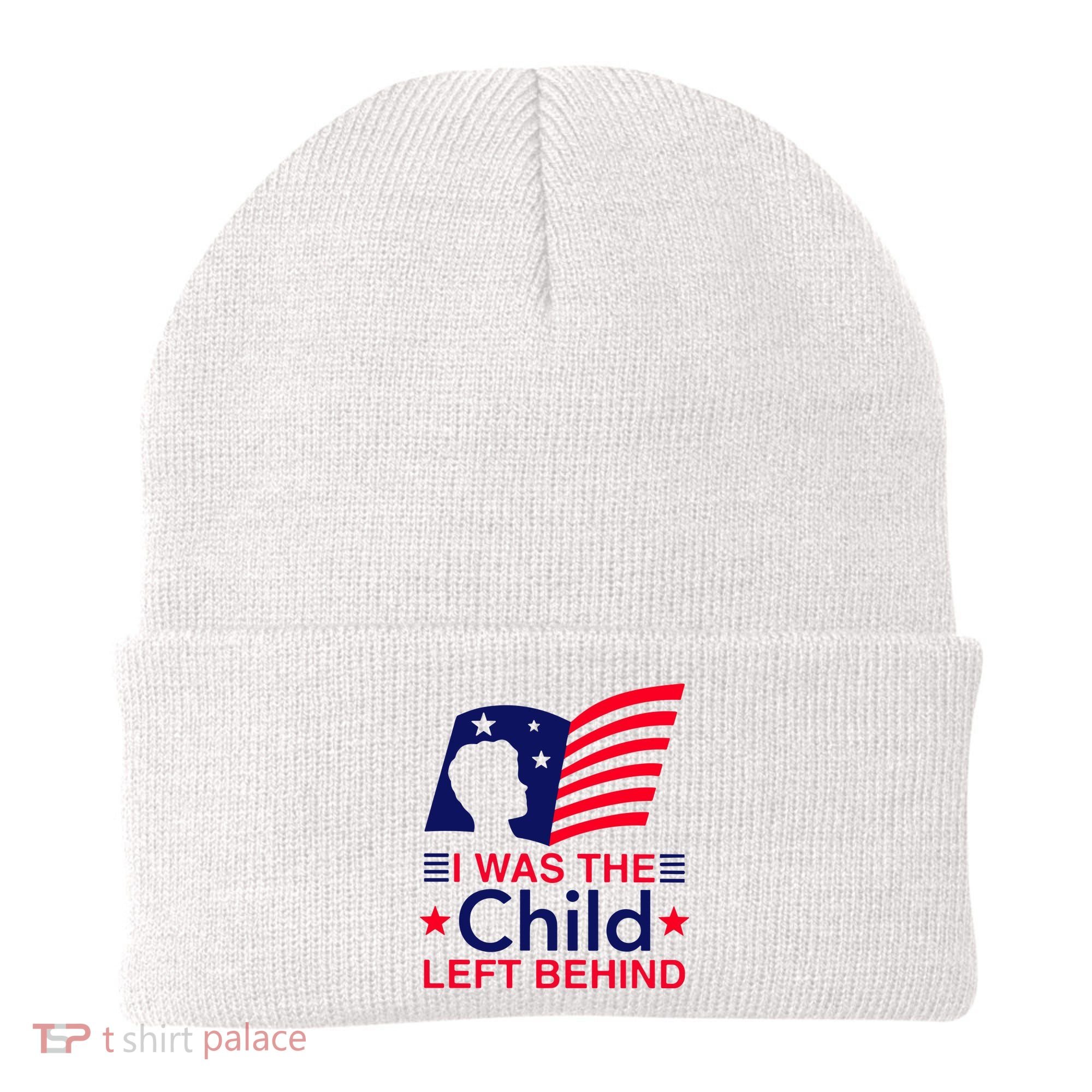 I Was The Child Left Behind Us Flag Beanie