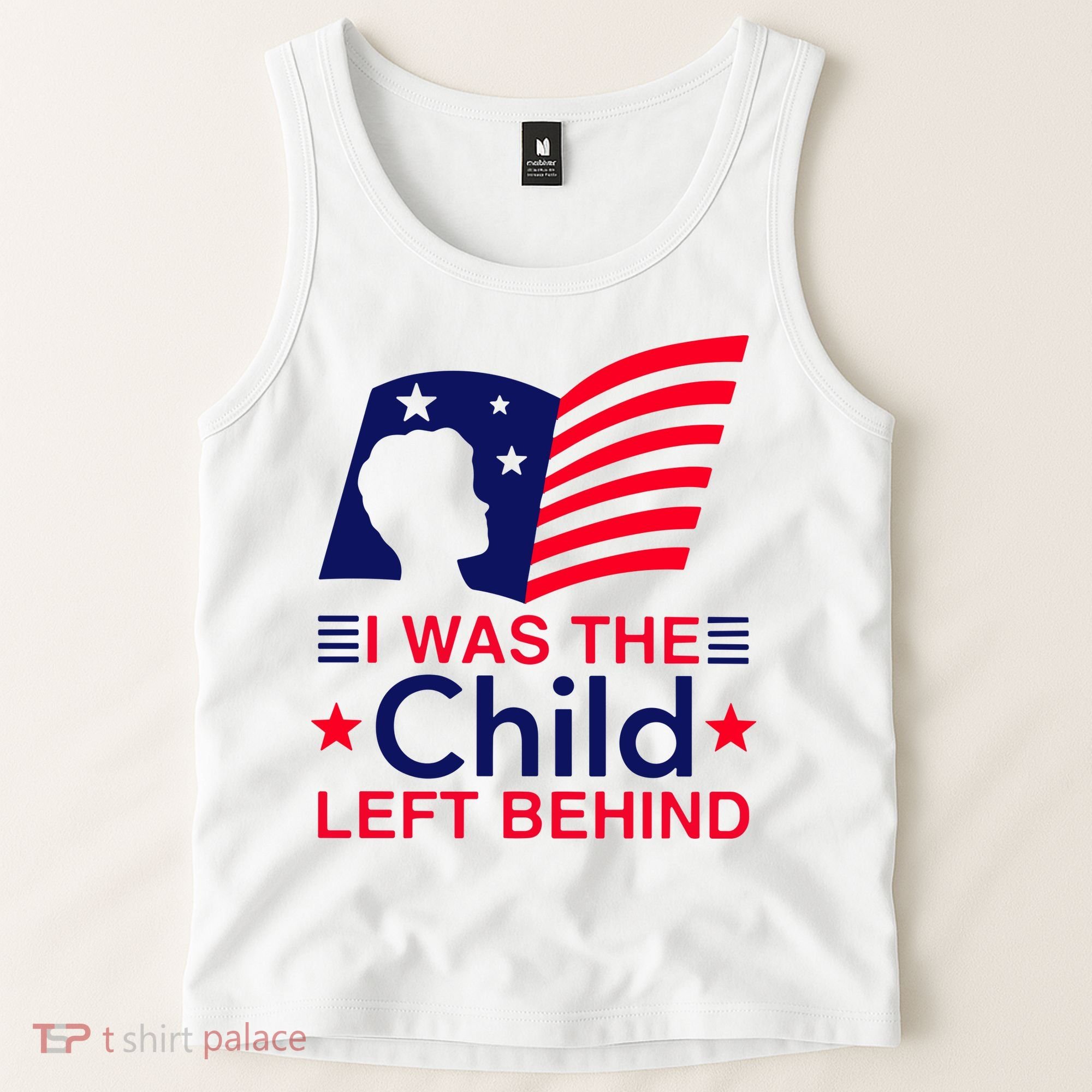 I Was The Child Left Behind Us Flag Tank Top