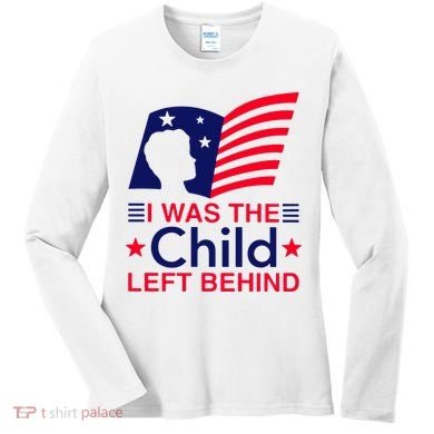 I Was The Child Left Behind Us Flag Women's Long Sleeve Shirt