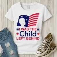 I Was The Child Left Behind Us Flag Women's T-Shirt thumb 3