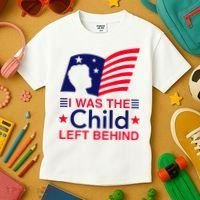 I Was The Child Left Behind Us Flag Kids T-Shirt thumb 3