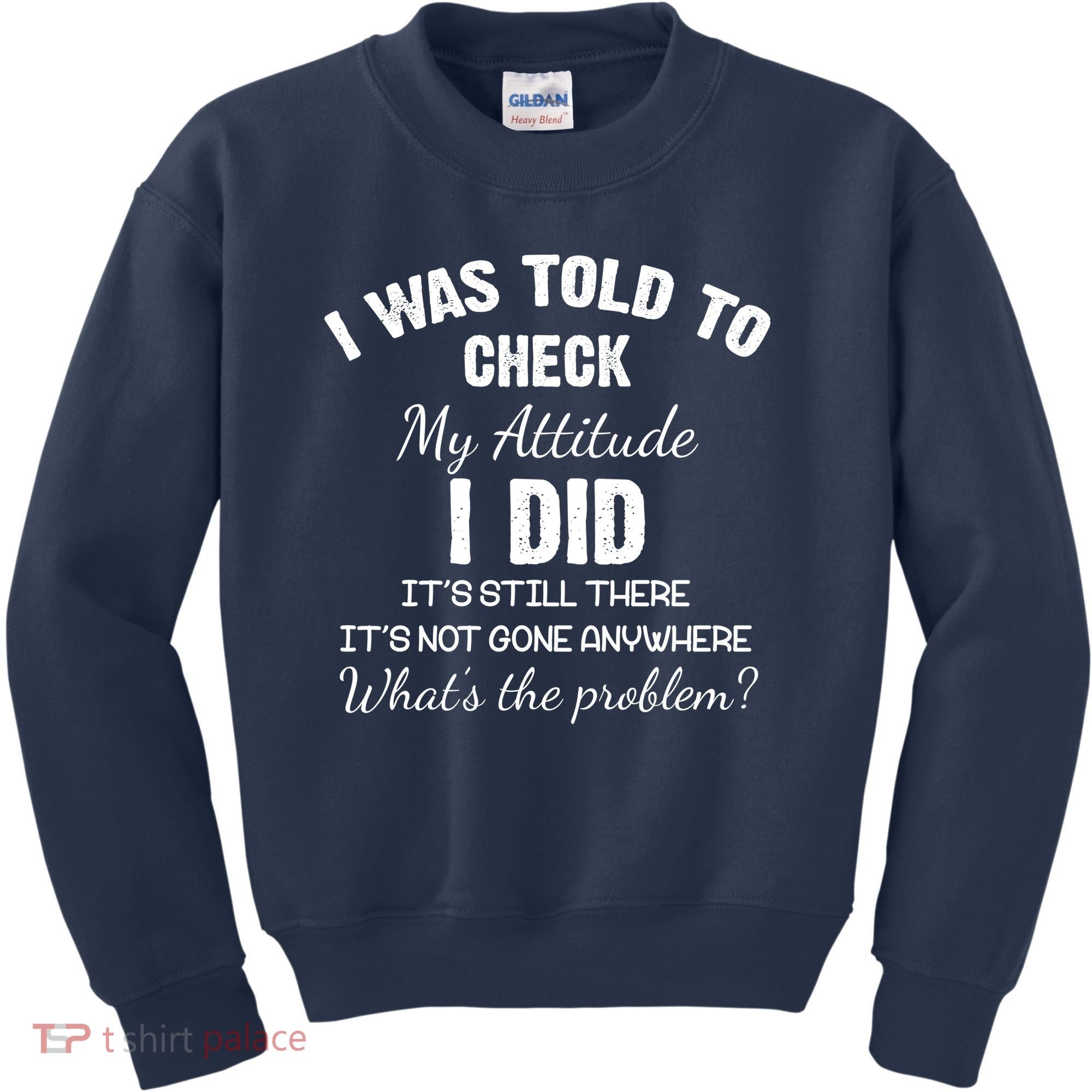 I Was Told To Check My Attitude I Did What's The Problem Kids Sweatshirt