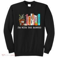 I'm With The Banned Banned Books Reading Books Sweatshirt thumb 0