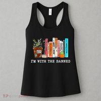 I'm With The Banned Banned Books Reading Books Women's Tank Top thumb 3