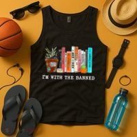 I'm With The Banned Banned Books Reading Books Tank Top thumb 4
