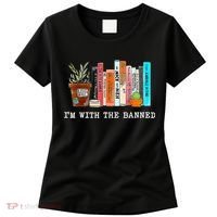 I'm With The Banned Banned Books Reading Books Women's T-Shirt thumb 0
