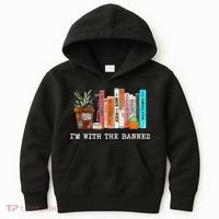 I'm With The Banned Banned Books Reading Books Kids Hoodie thumb 0