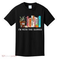 I'm With The Banned Banned Books Reading Books Kids T-Shirt thumb 0