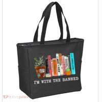 I'm With The Banned Banned Books Reading Books Tote Bag thumb 2