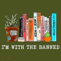 I'm With The Banned Banned Books Reading Books The Baniff Cuffed Pom Beanie thumb 2