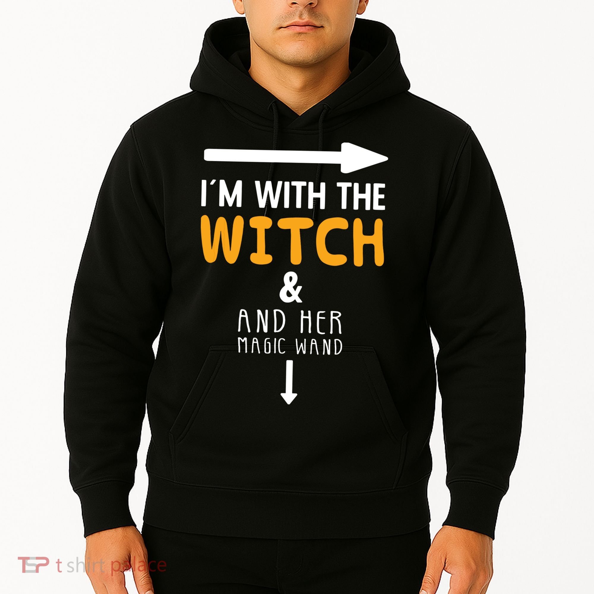 Im With The Witch Couples Costume For Halloween Hoodie