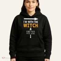 Im With The Witch Couples Costume For Halloween Hoodie thumb 5