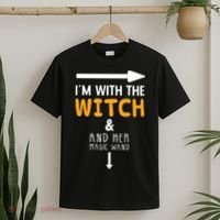 Im With The Witch Couples Costume For Halloween T-Shirt thumb 2