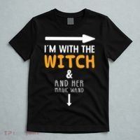 Im With The Witch Couples Costume For Halloween T-Shirt thumb 5