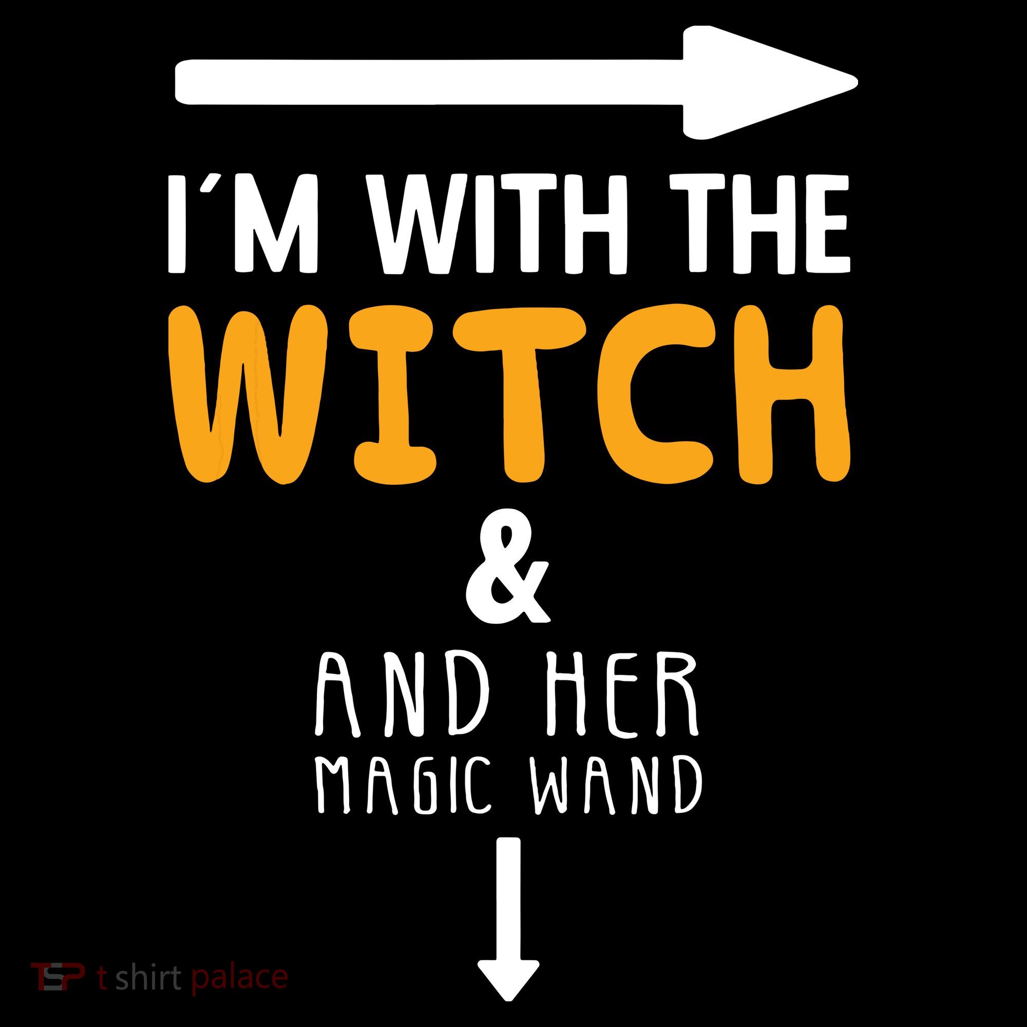 Im With The Witch Couples Costume For Halloween T-Shirt