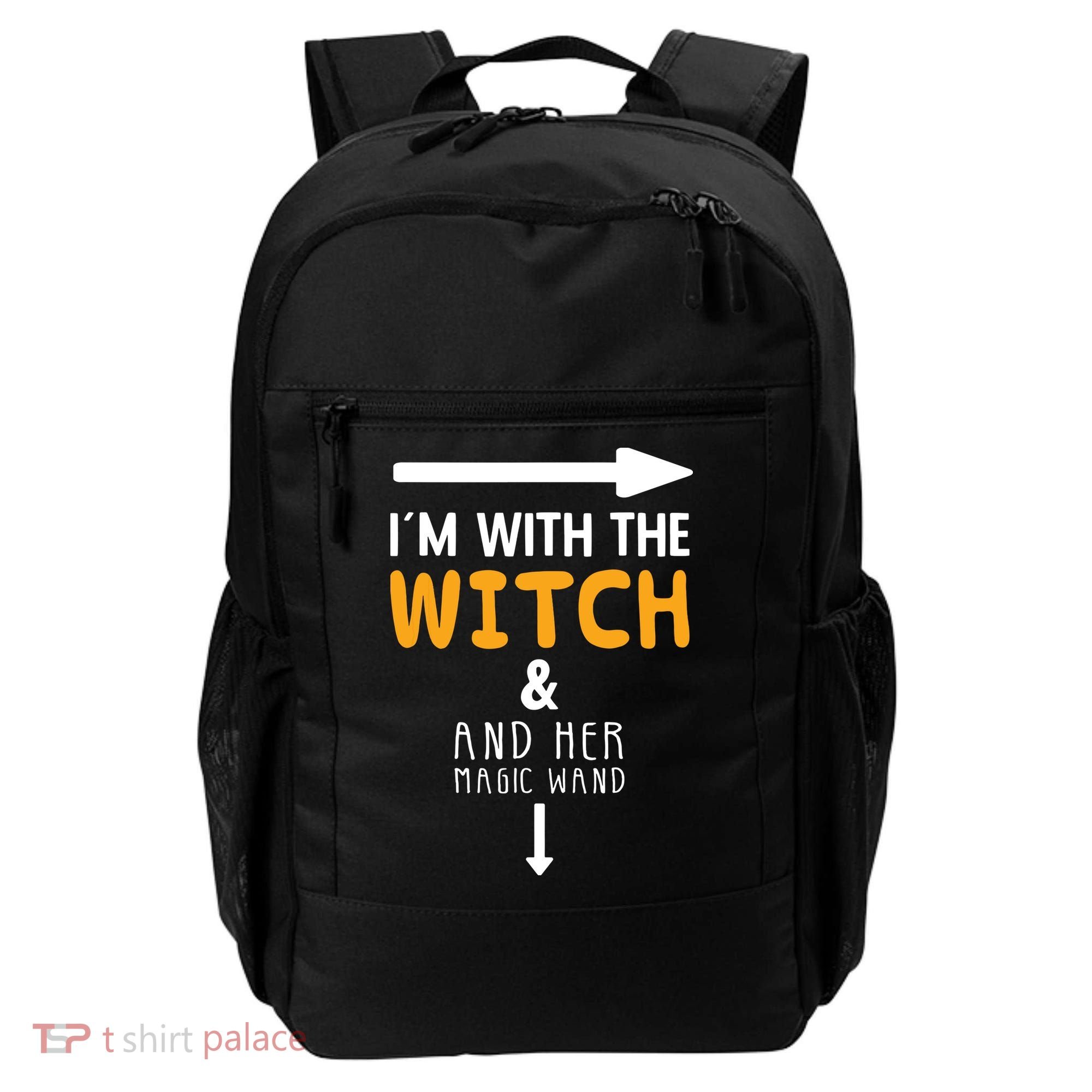 Im With The Witch Couples Costume For Halloween Backpack