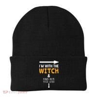 Im With The Witch Couples Costume For Halloween Beanie thumb 0