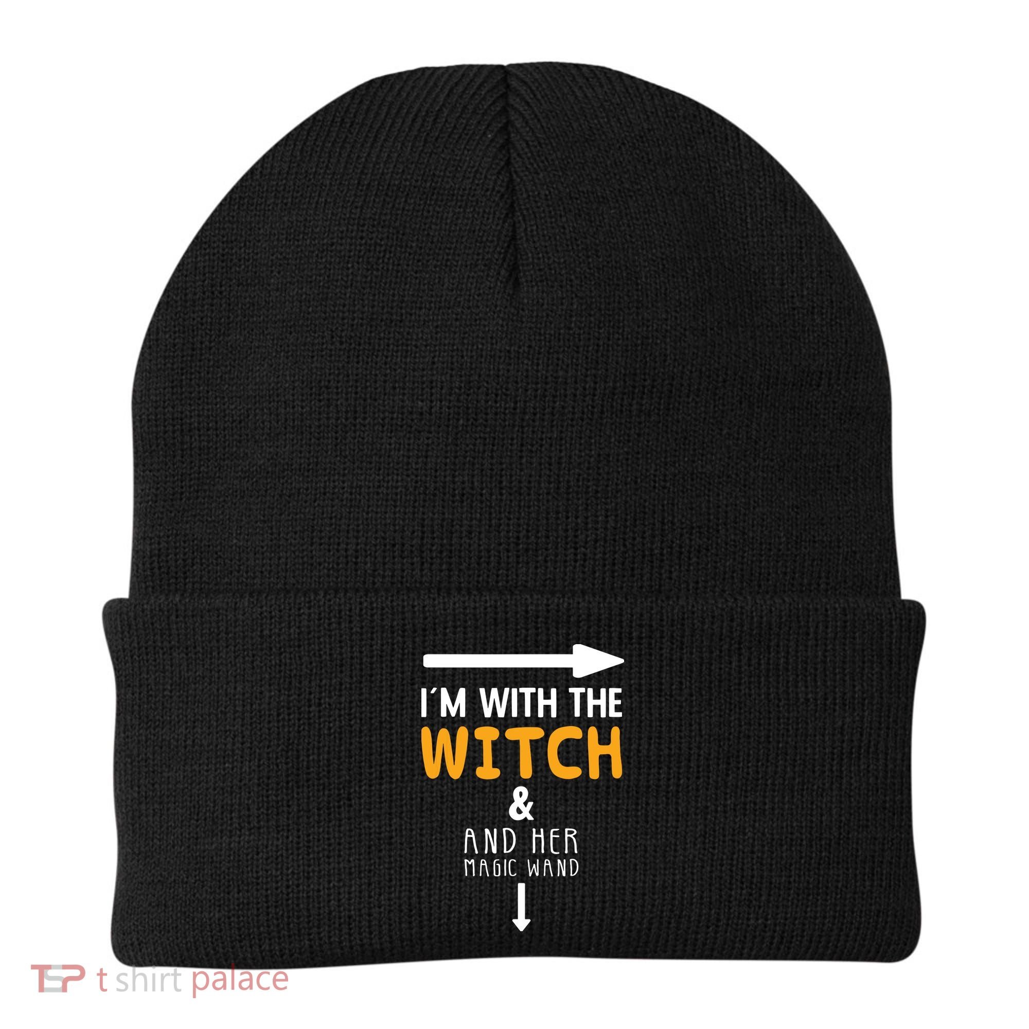 Im With The Witch Couples Costume For Halloween Beanie