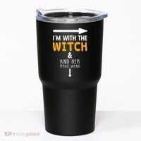 Im With The Witch Couples Costume For Halloween Tumbler thumb 0