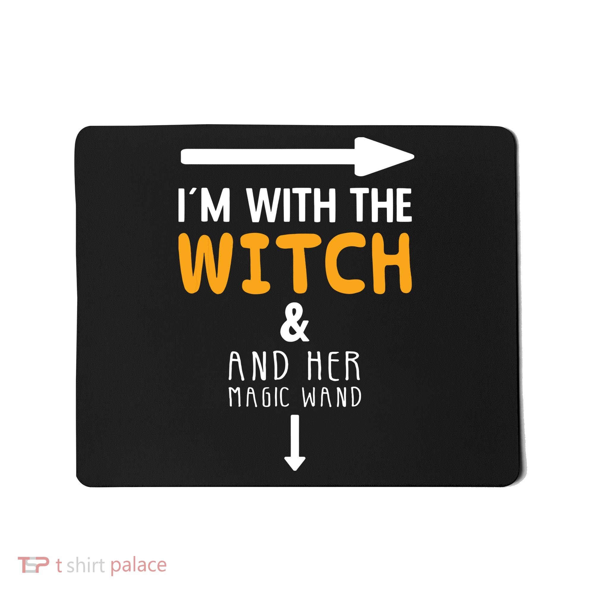 Im With The Witch Couples Costume For Halloween Mousepad
