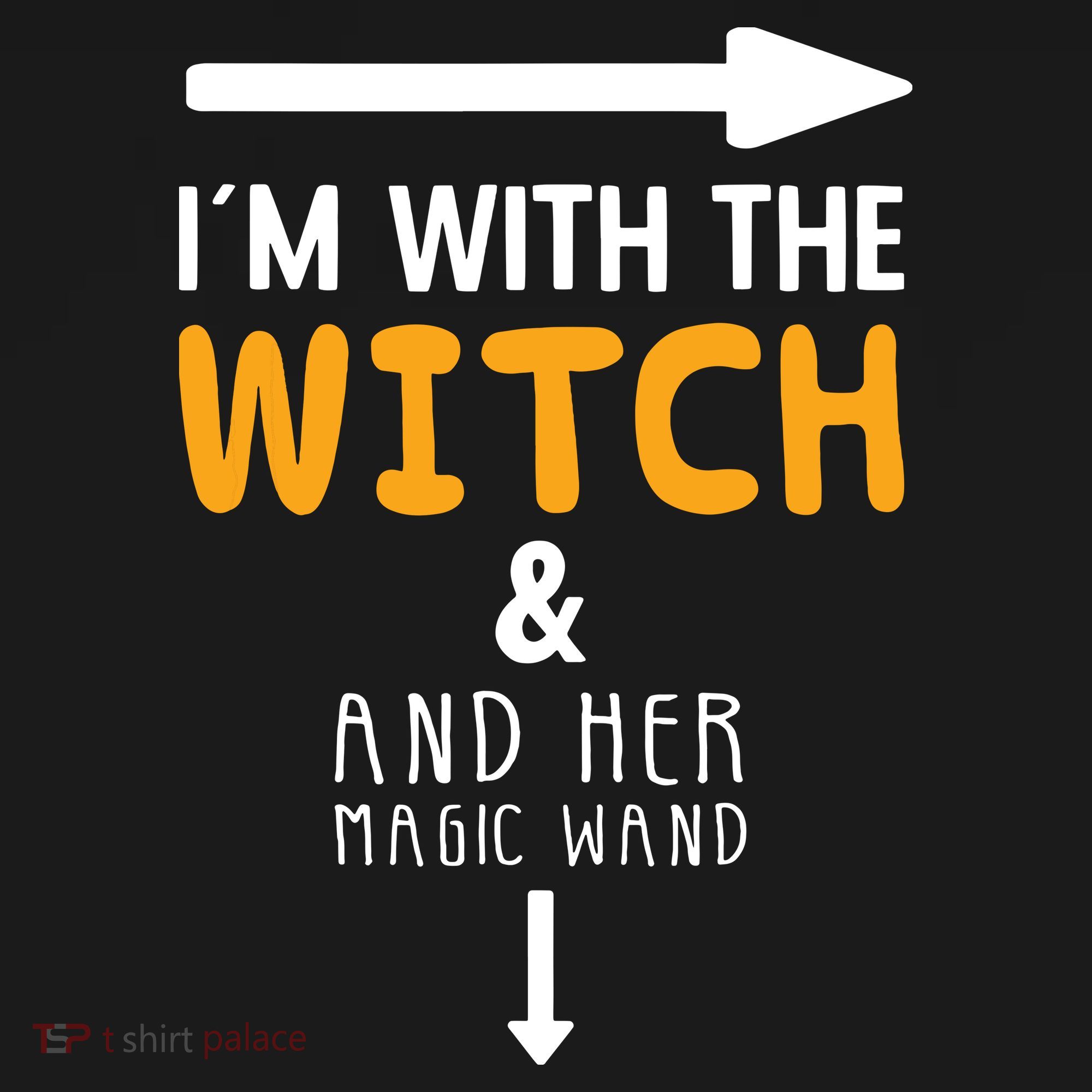 Im With The Witch Couples Costume For Halloween Mousepad