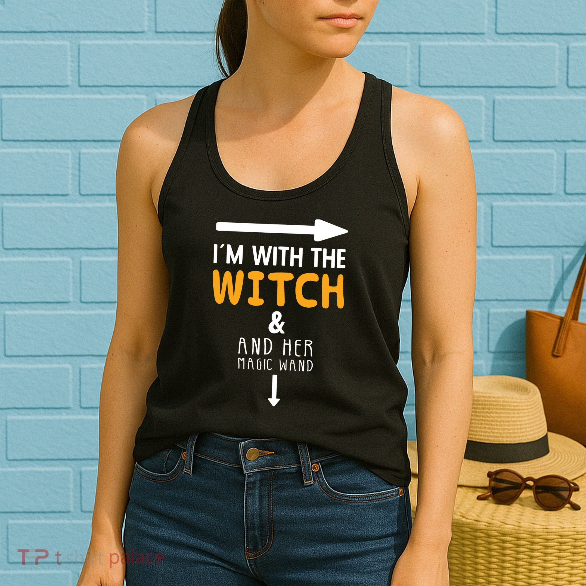 Im With The Witch Couples Costume For Halloween Women's Tank Top