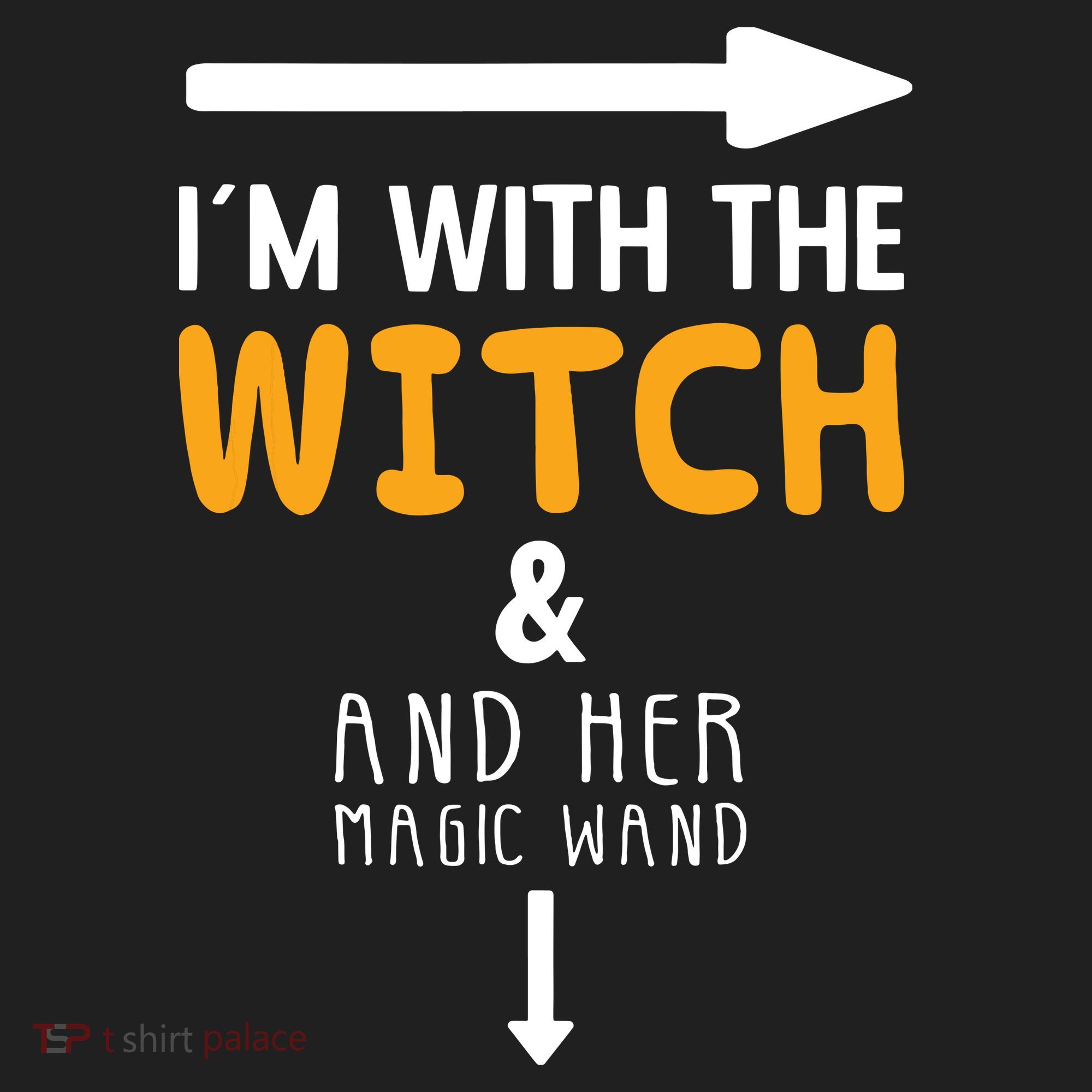 Im With The Witch Couples Costume For Halloween Hat