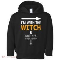 Im With The Witch Couples Costume For Halloween Toddler Hoodie thumb 0