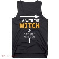 Im With The Witch Couples Costume For Halloween Tank Top thumb 0