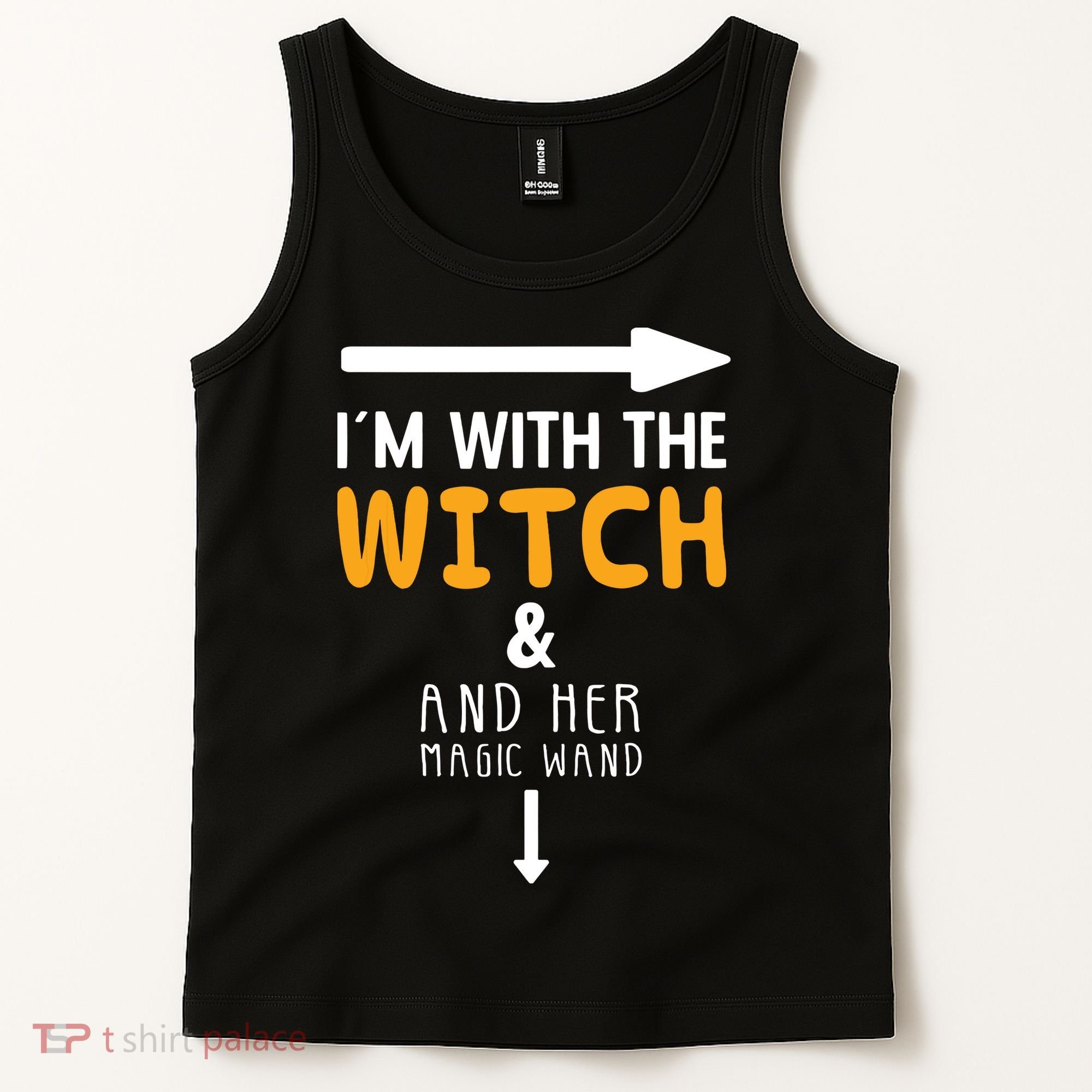 Im With The Witch Couples Costume For Halloween Tank Top