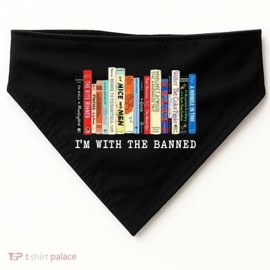 I'm With The Banned USA-Made Doggie Bandana