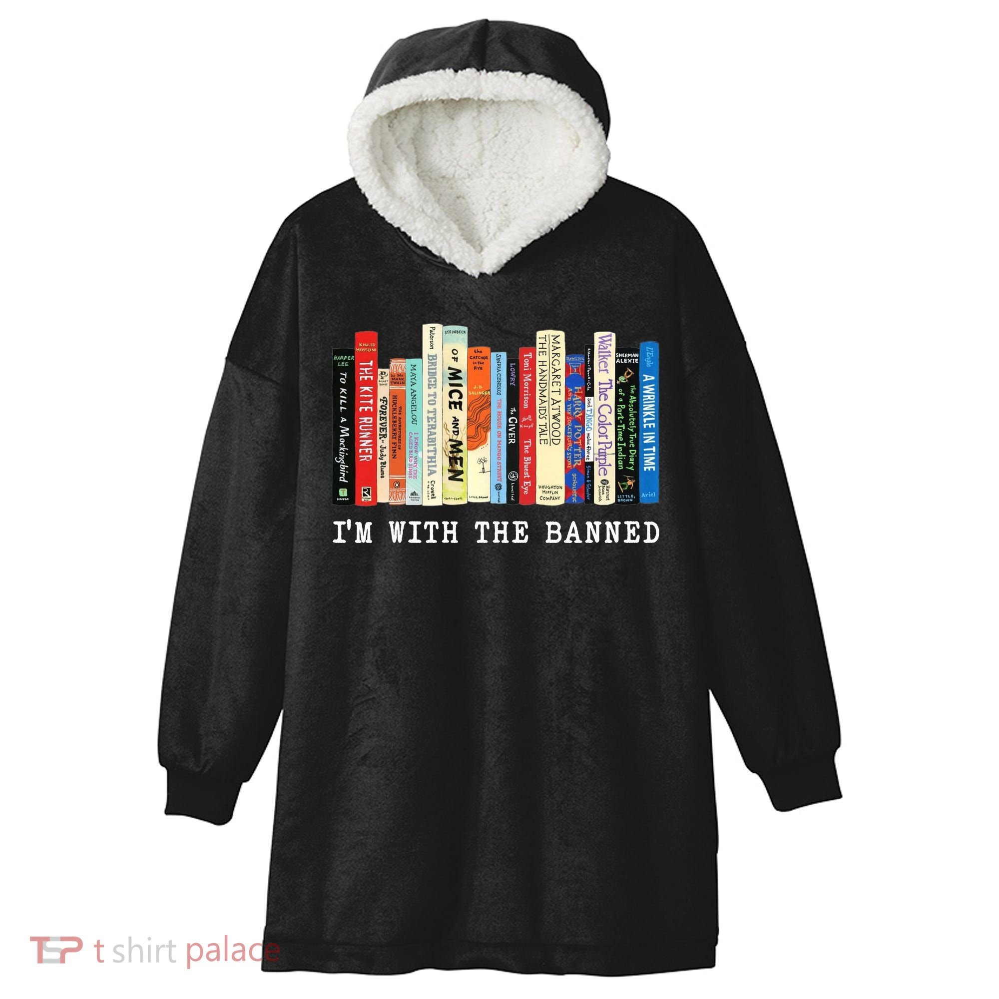 I'm With The Banned Hooded Wearable Blanket