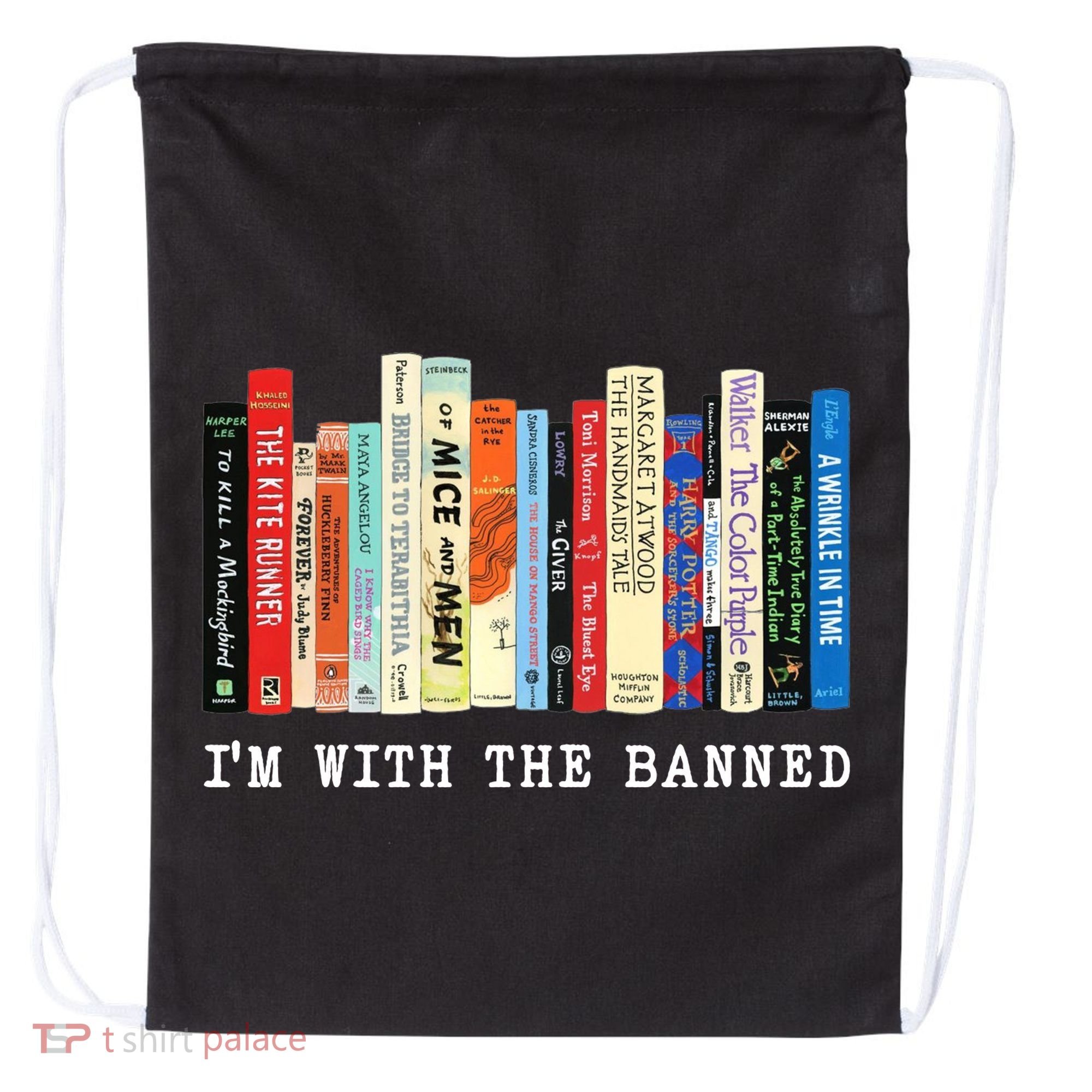 I'm With The Banned Drawstring Bag