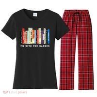 I'm With The Banned Women's Flannel Pajama Set thumb 0