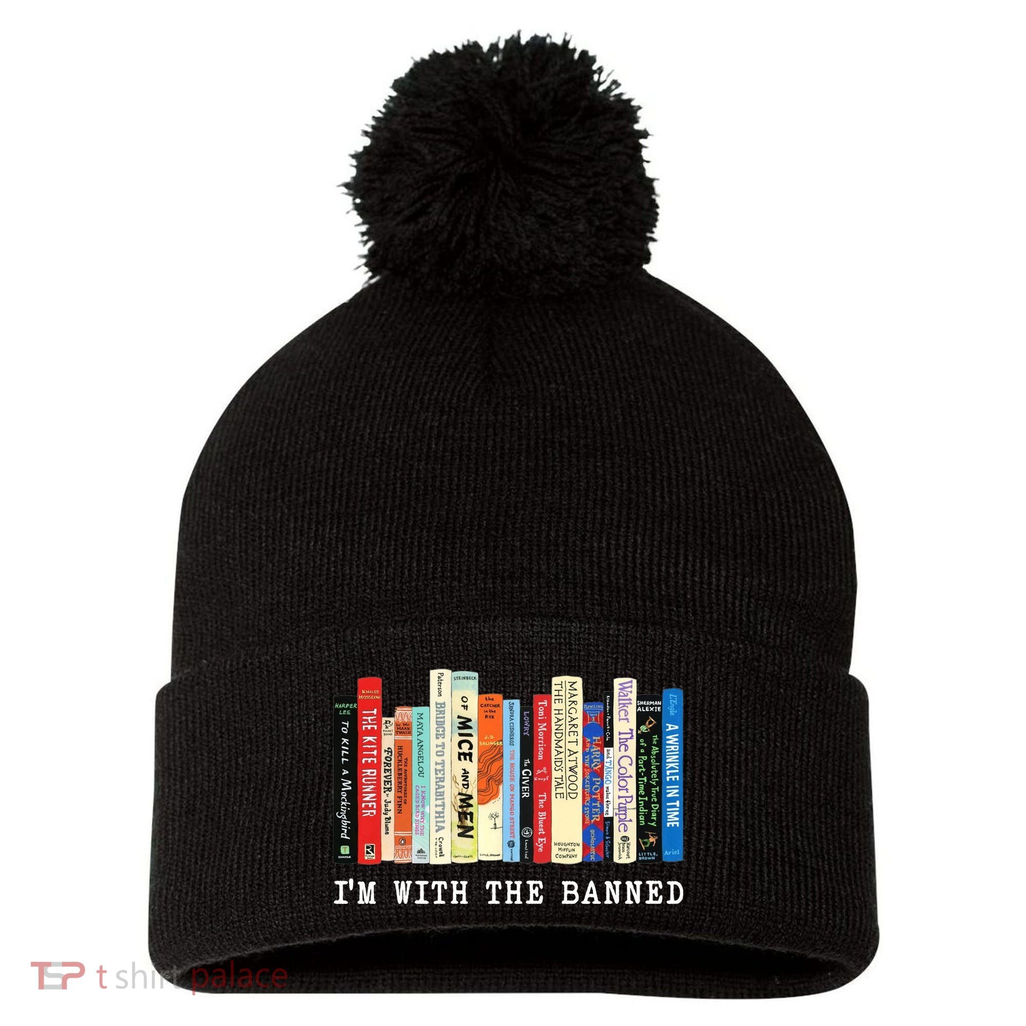 I'm With The Banned Pom Pom 12in Knit Beanie