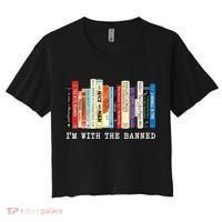 I'm With The Banned Women's Crop Top Tee thumb 0