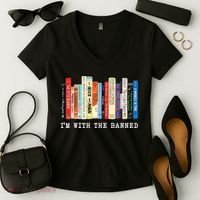 I'm With The Banned Women's V-Neck T-Shirt thumb 2