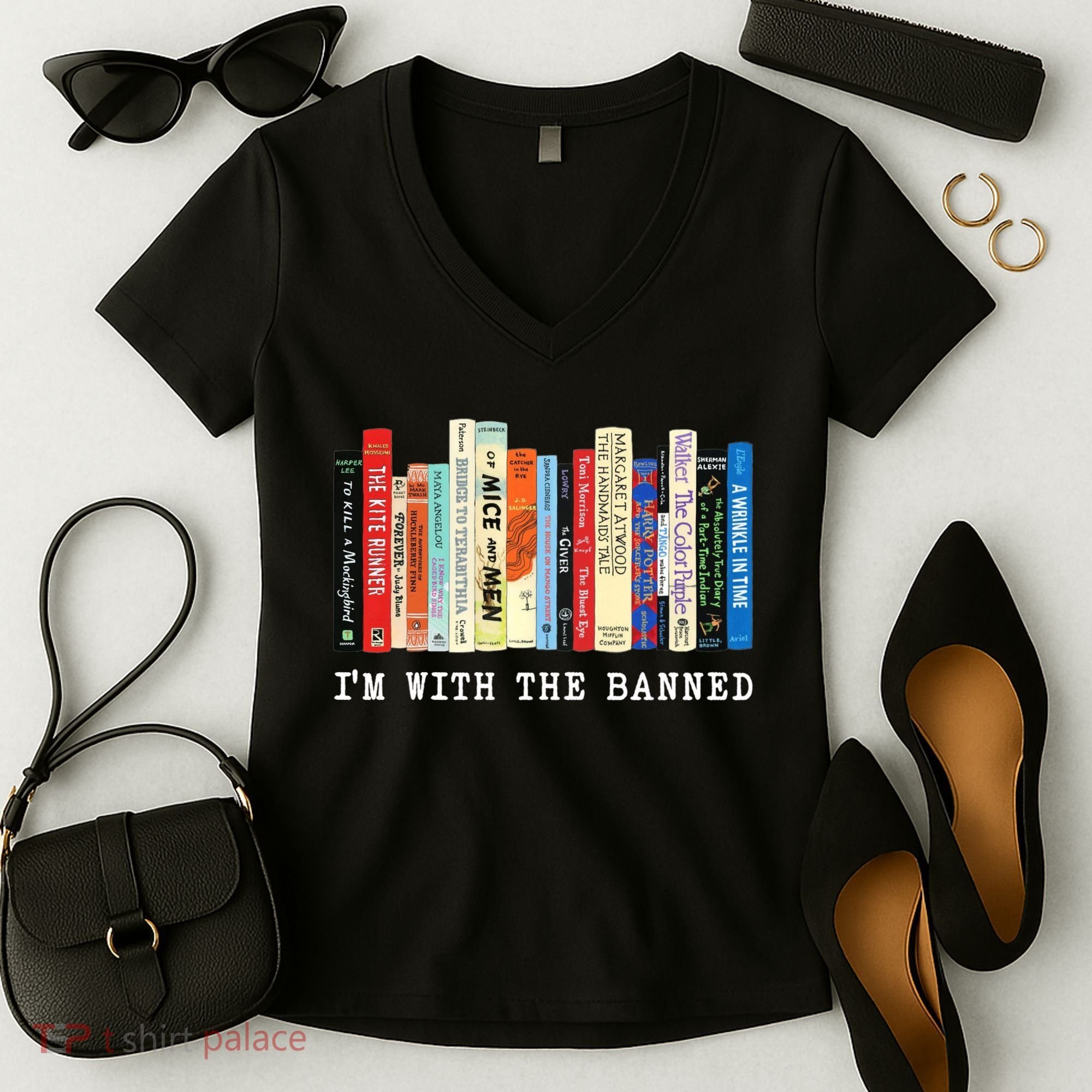 I'm With The Banned Women's V-Neck T-Shirt