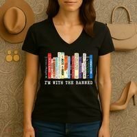 I'm With The Banned Women's V-Neck T-Shirt thumb 3