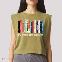 I'm With The Banned Garment-Dyed Women's Muscle Tee thumb 2