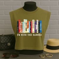 I'm With The Banned Garment-Dyed Women's Muscle Tee thumb 3