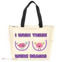 I Wish These Were Brains Tote Bag thumb 0