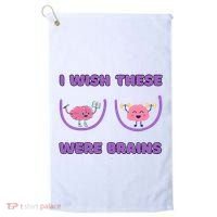I Wish These Were Brains Golf Towel thumb 0