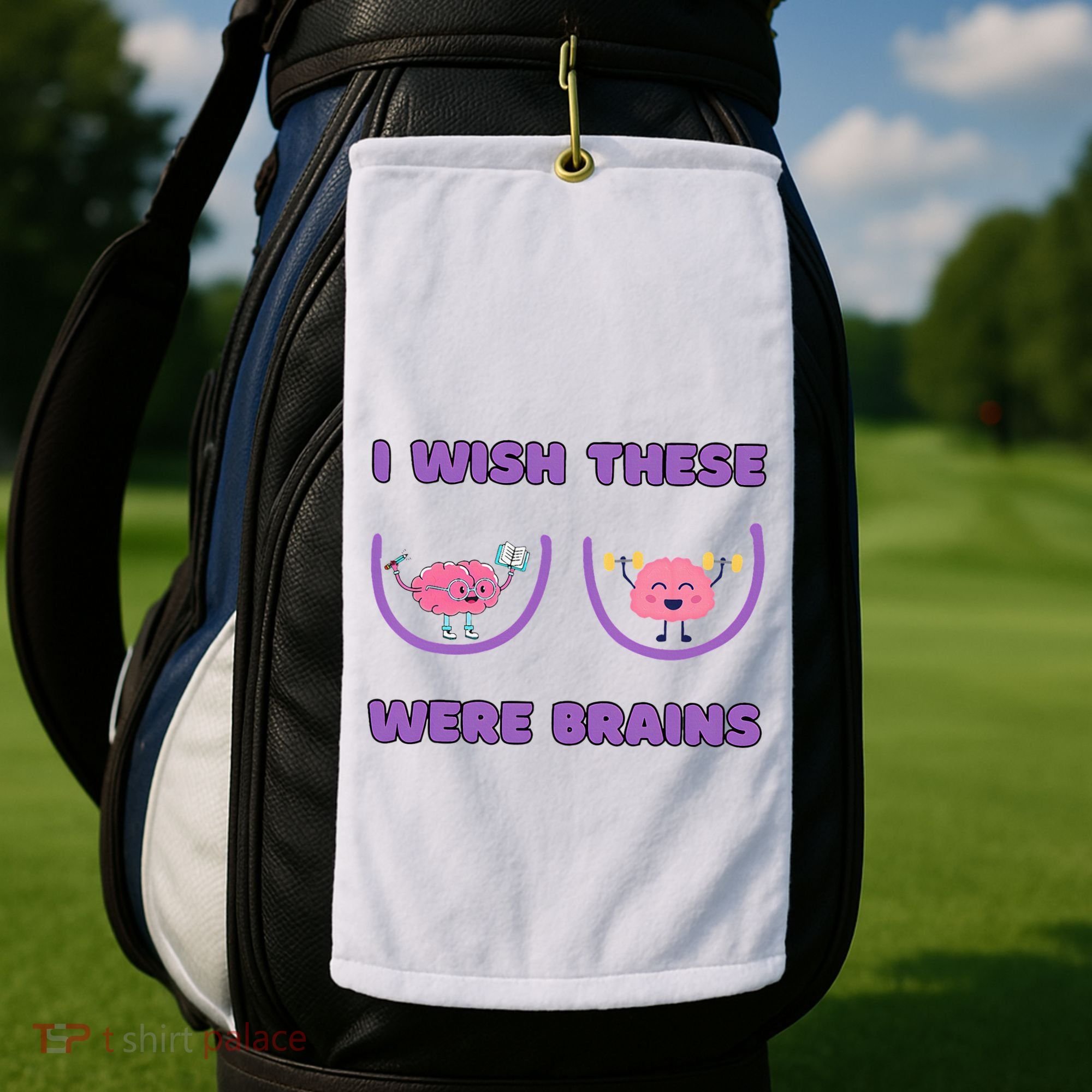I Wish These Were Brains Golf Towel