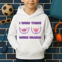 I Wish These Were Brains Kids Hoodie thumb 2