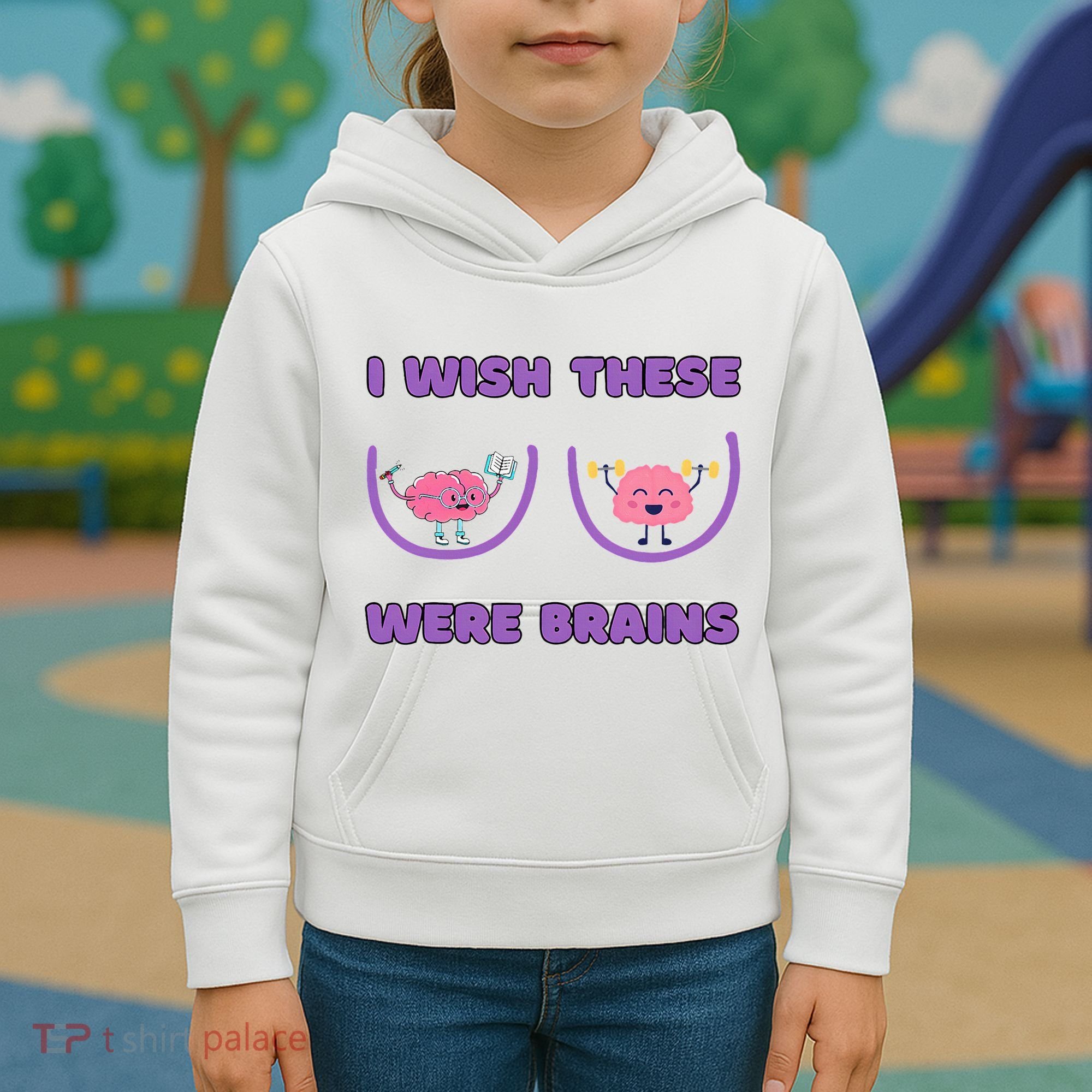 I Wish These Were Brains Kids Hoodie