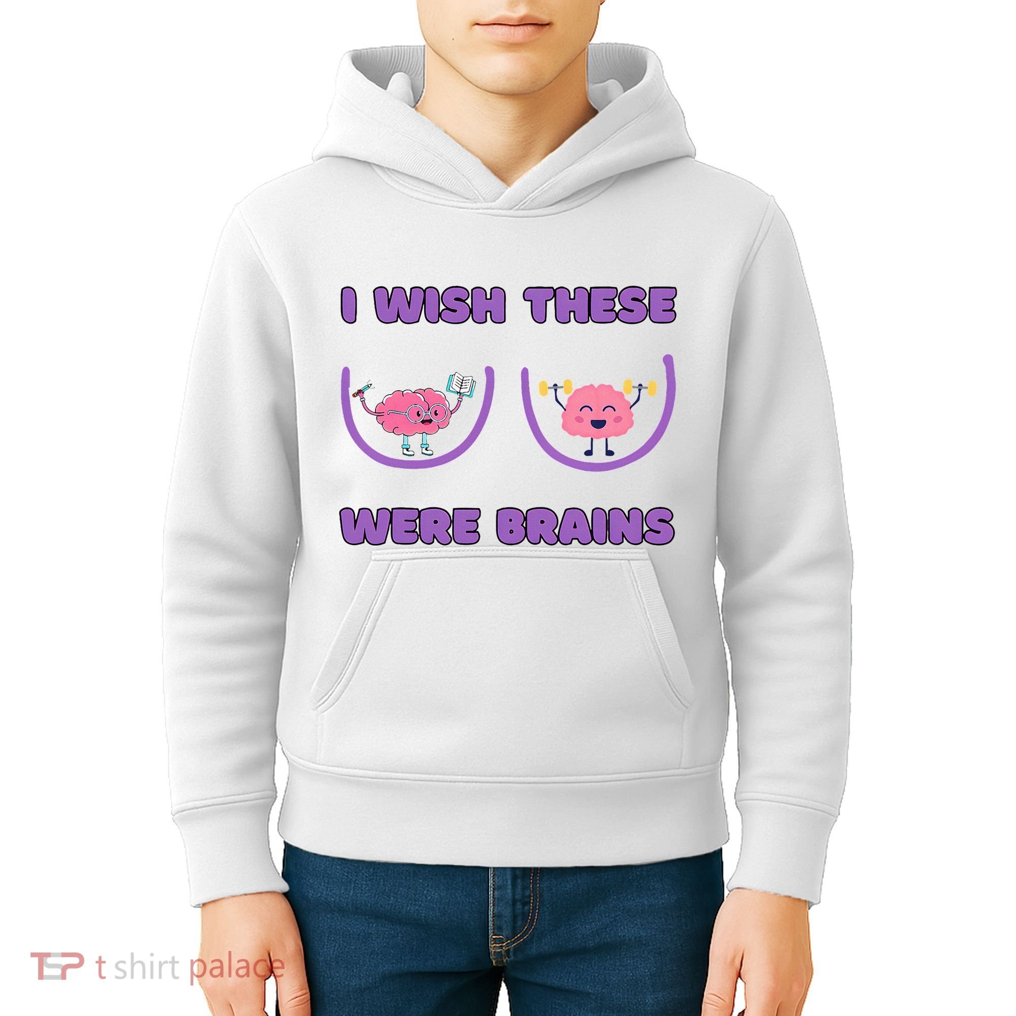 I Wish These Were Brains Kids Hoodie
