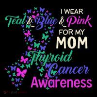 I Wear Teal Blue For My Mom Thyroid Cancer Gift Coffee Mug thumb 5